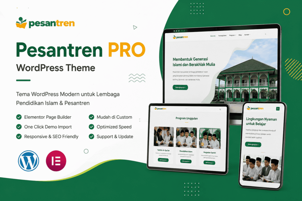 Pesantren Themes – Tema WordPress Pesantren & Sekolah Islam