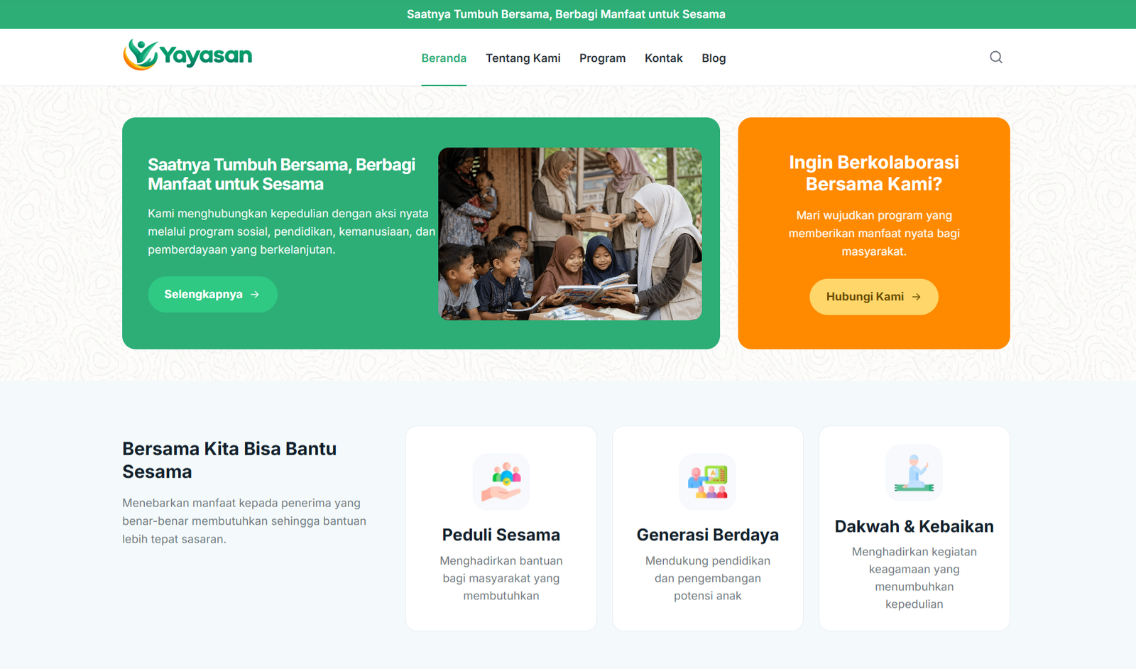 YayasanPro – Tema WordPress Yayasan, Donasi & Organisasi Sosial