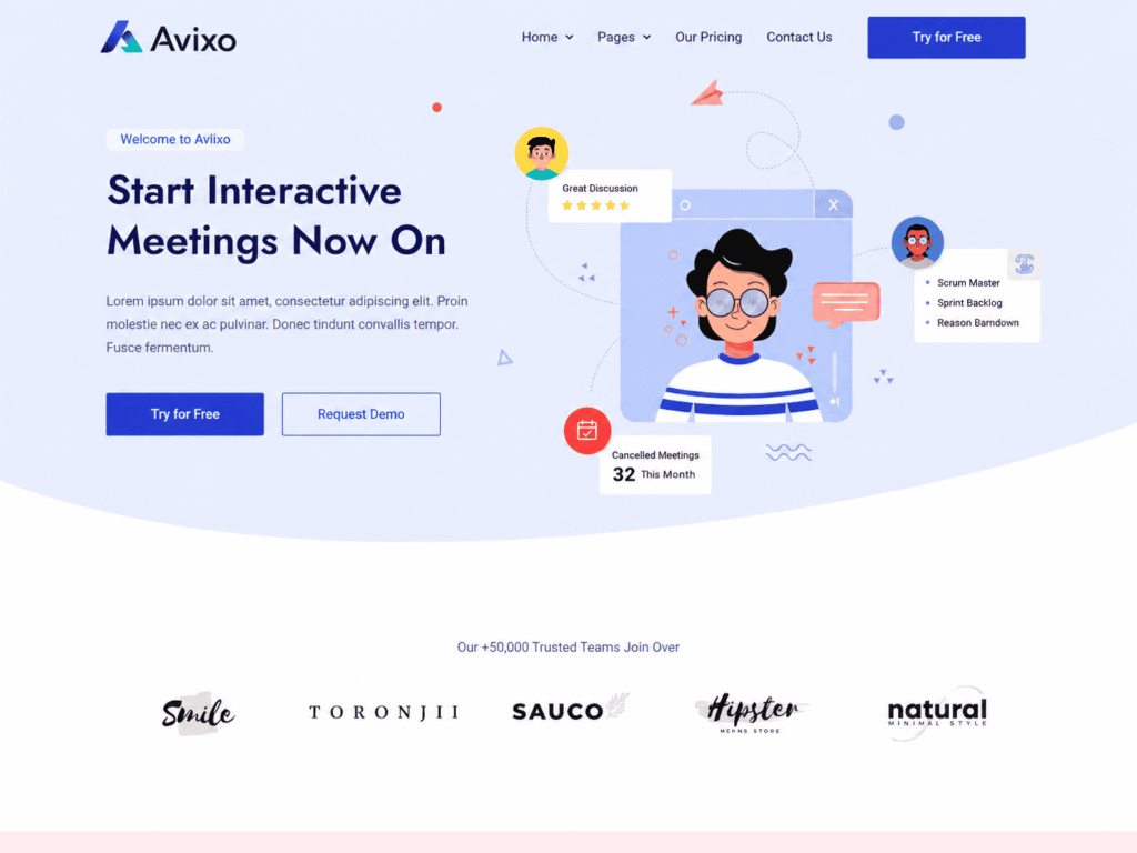 Avixo Theme SaaS & Startup